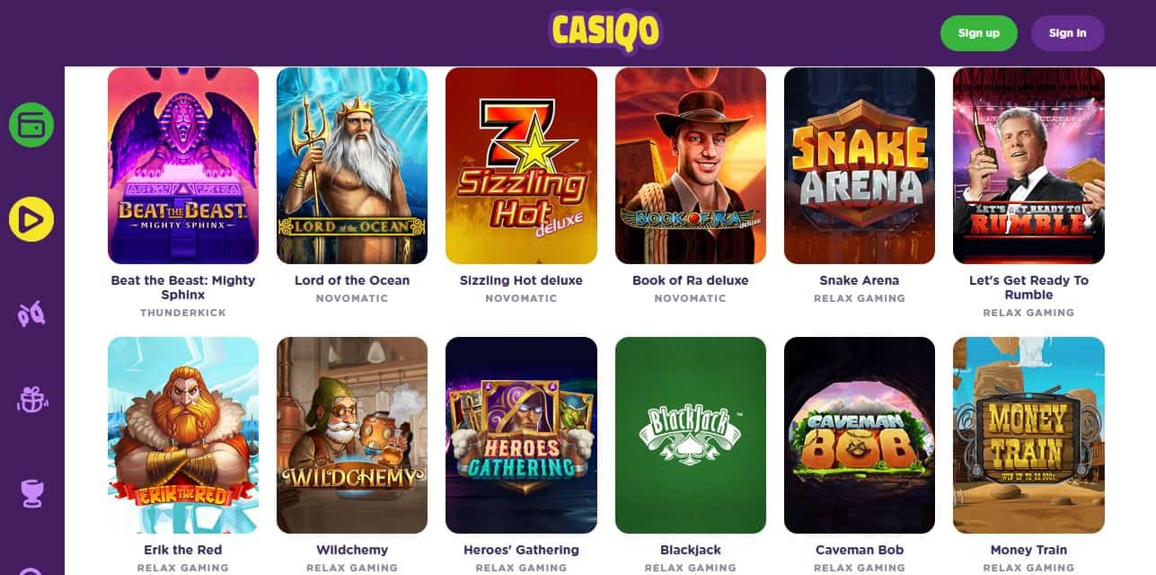 Casiqo Casino Games