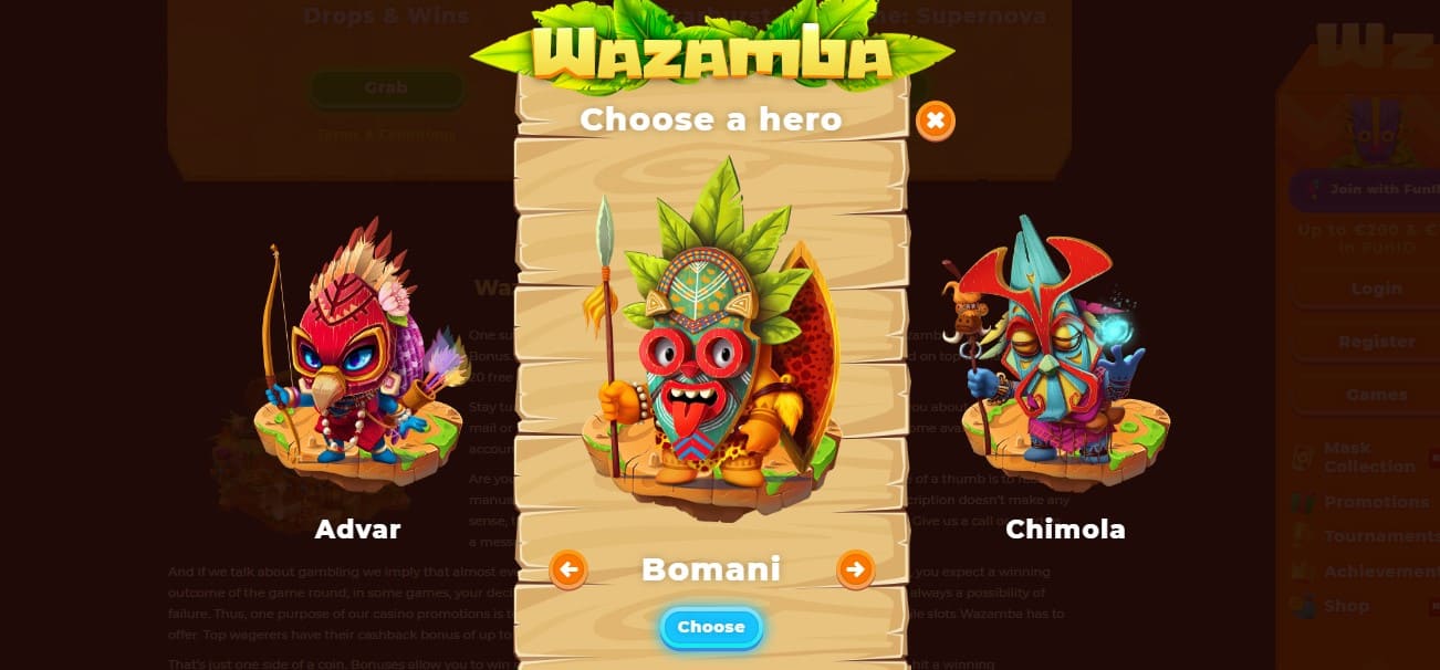 Wazamba Casino Register