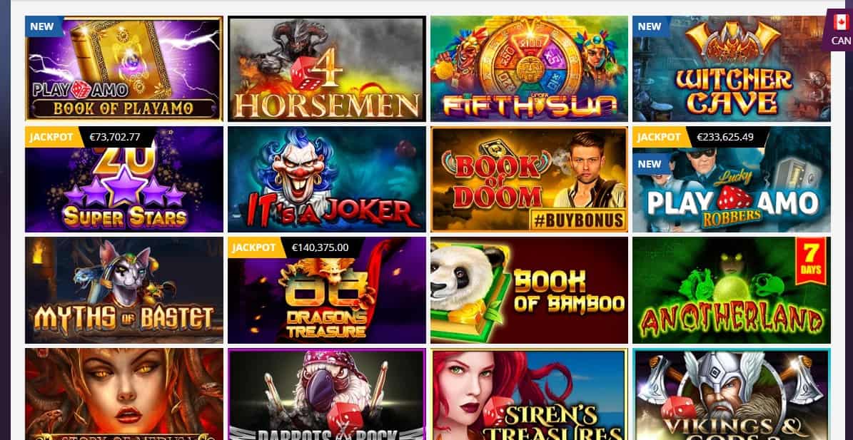 Playamo Casino Games