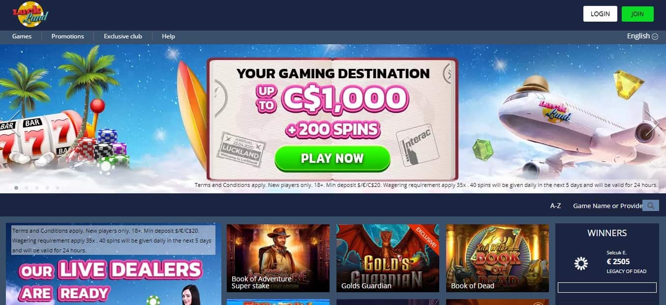 Luckland Casino Bonus