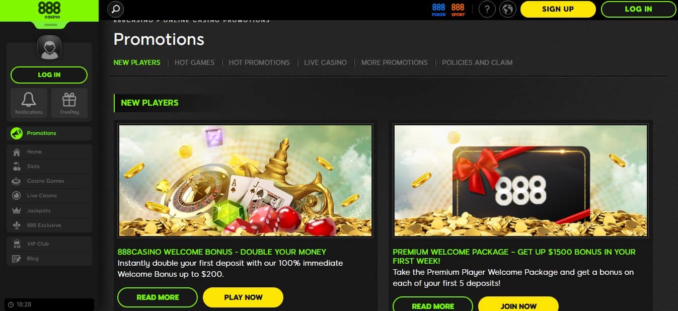 888 Casino Promotions