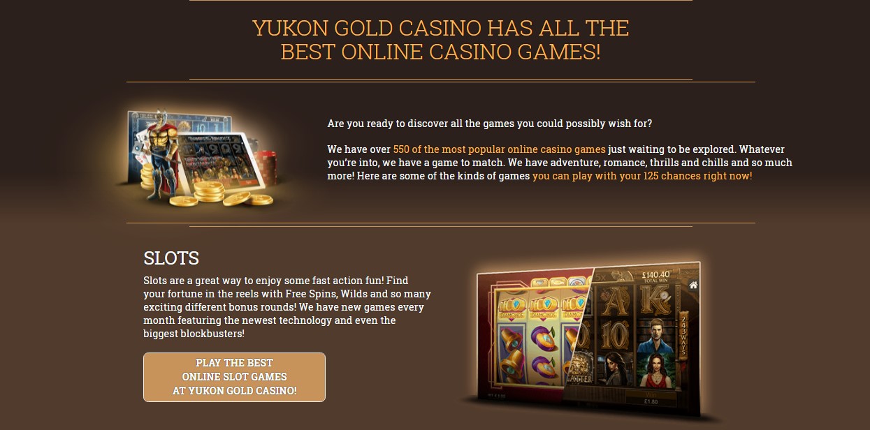 Yukon Gold Casino Games