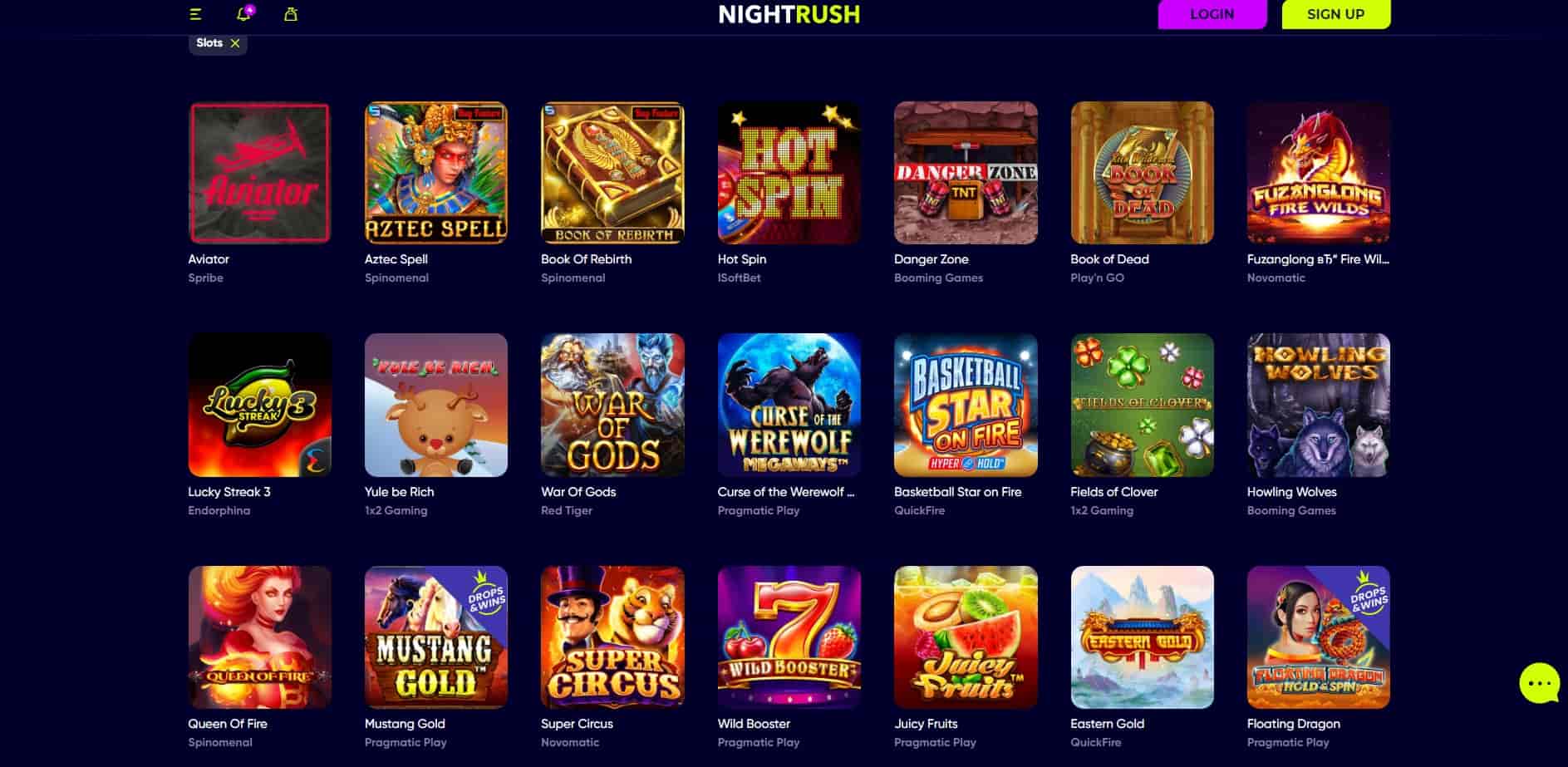 Night Rush slots-min