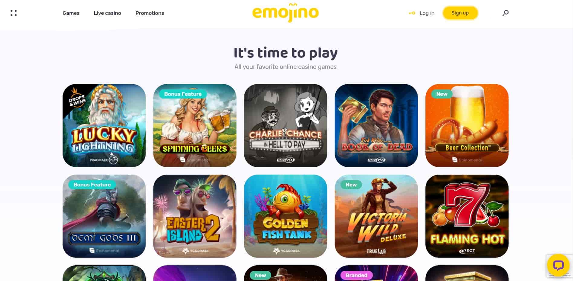 Emojino Casino Games