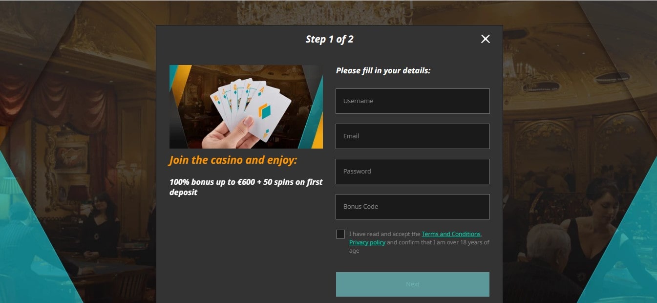 Superlines Casino Register