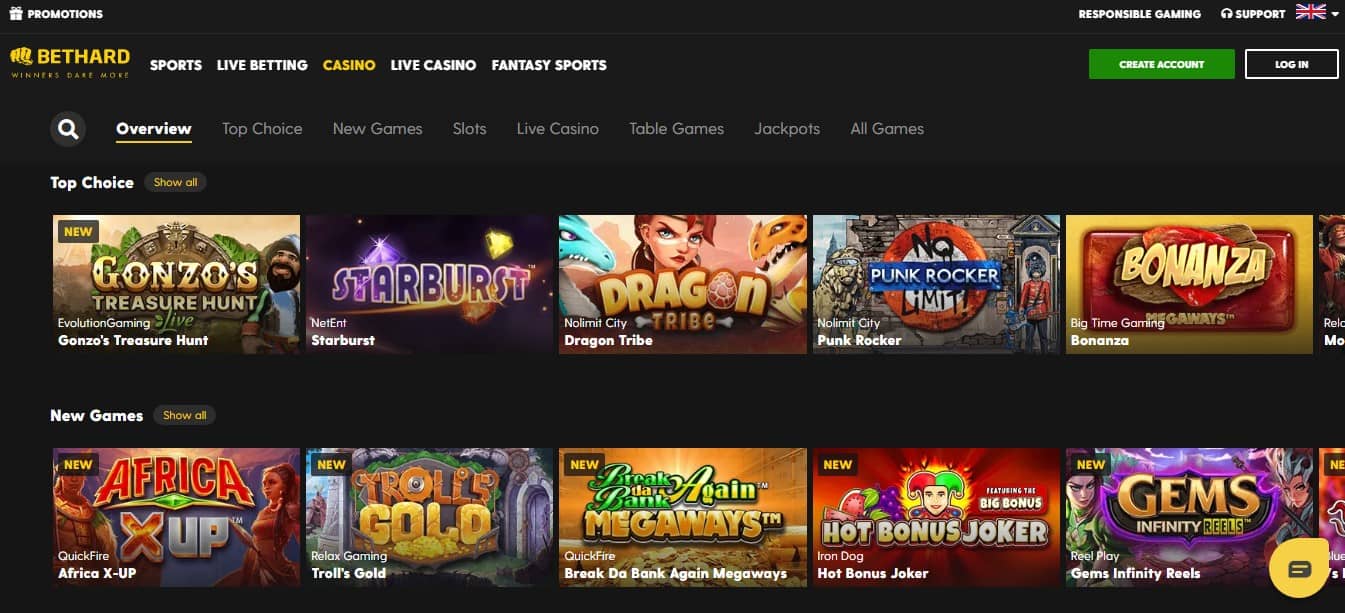 Bethard Casino Games